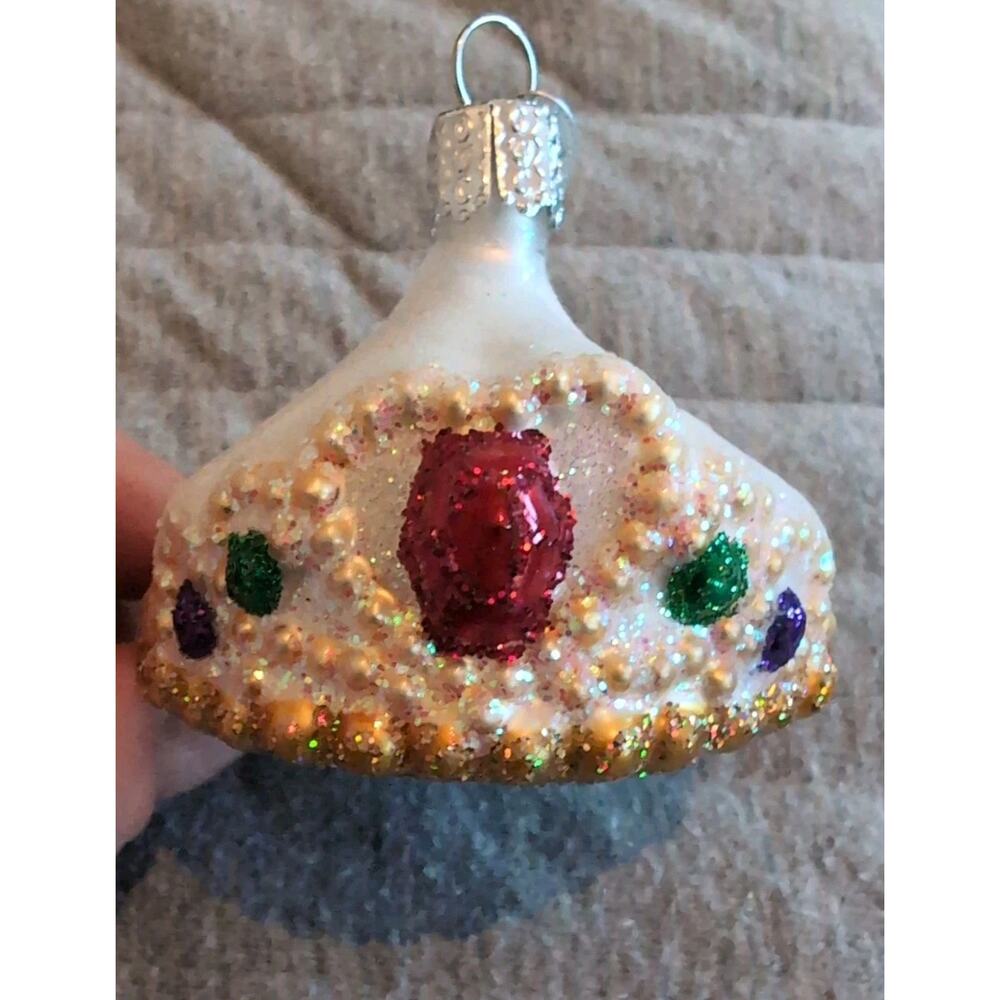 OWC Old World Christmas Ornament Glass Tiara Crown